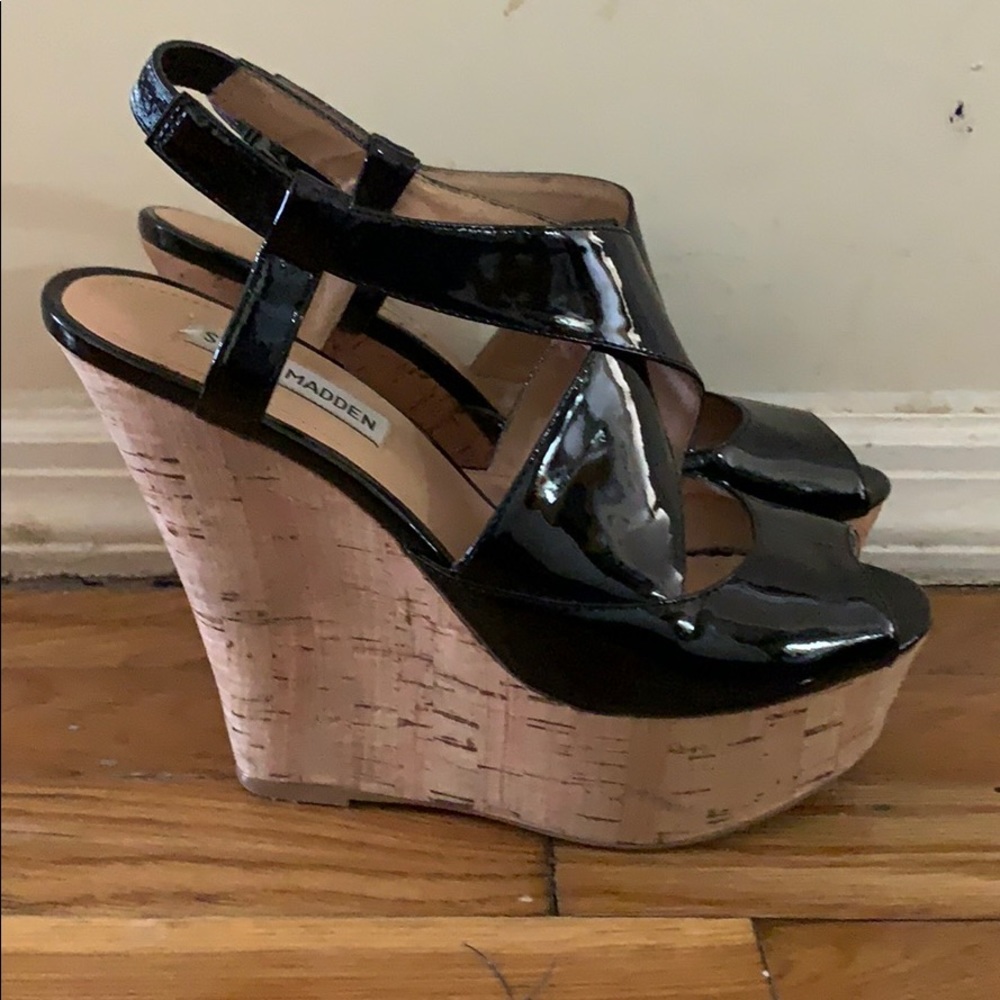Steve Madden Patent Leather Wedges